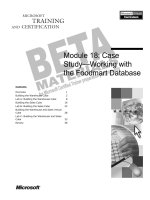 Tài liệu Module 18: Case Study Working with the Foodmart Database ppt