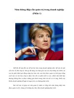 Tài liệu Năm thông điệp cần quản trị trong doanh nghiệp (Phần 1) pptx