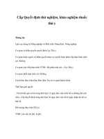 Tài liệu Cấp Quyết định thử nghiệm, khảo nghiệm thuốc thú y doc