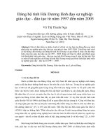 Đảng bộ tỉnh hải dương lãnh đạo sự nghiệp giáo dục   đào tạo từ năm 1997 đến năm 2005 