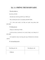 Tài liệu Gíao án 6 - PHÒNG TRÁNH HIV/AIDS pdf