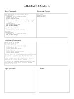 Tài liệu Callback and Call ID docx