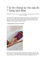 7 lý do chúng ta cần ngủ đủ 7 tiếng một đêm 