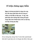 Tài liệu 15 triệu chứng nguy hiểm pptx