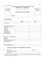 Đơn xin nhận con nuôi