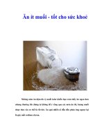 Tài liệu Ăn ít muối - tốt cho sức khoẻ doc