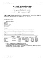 Tài liệu Bài tập số 2: Mô hình hồi qui bội - Lớp 06QK2 pptx