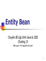 Tài liệu Entity Bean - Chuyên đề Lập trình Java & J2EE (Chương 15) pdf