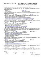 Tài liệu Đề thi thử tốt nghiệp THPT Thuận An docx
