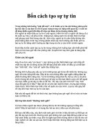 Tài liệu Bốn cách tạo sự tự tin docx