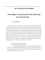 Tài liệu Đề tài sáng kiến kinh nghiệm - Kinh nghiệm sử dụng đồng thời nhiều thiết bị dạy học trong giảng dạy docx
