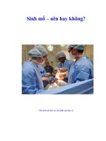 Tài liệu Sinh mổ – nên hay không? doc