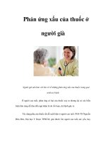Tài liệu Phản ứng xấu của thuốc ở người già pdf