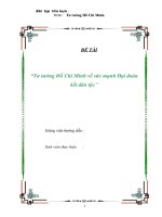 Tài liệu Đề tài “Tư tưởng Hồ Chí Minh về sức mạnh Đại đoàn kết dân tộc ” pptx