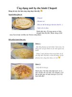 Tài liệu Ứng dụng mới lạ cho bánh Chapati pptx