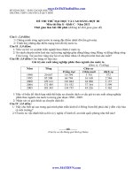 đề thi thử môn địa