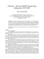 Giáo dục   đào tạo tỉnh bắc giang trong những năm 1997 2007 