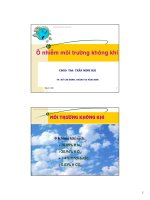 Tài liệu Bài giảng Ô nhiễm môi trường không khí pptx