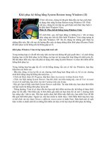 Tài liệu Khôi phục hệ thống bằng System Restore trong Windows (II) pptx