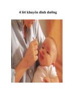 Tài liệu 4 lời khuyên dinh dưỡng pdf