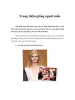 Tài liệu Trang điểm giống người mẫu ppt
