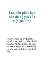 Tài liệu Lần đầu phác họa bản đồ hệ gen của một gia đình docx