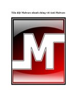 Tài liệu Tiêu diệt Malware nhanh chóng với Anti-Malware pptx