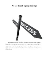 Tài liệu Vì sao doanh nghiệp thất bại pdf