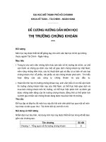 Tài liệu ĐỀ CƯƠNG HƯỚNG DẪN MÔN HỌC THỊ TRƯỜNG CHỨNG KHOÁN docx