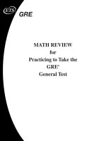 Tài liệu MATH REVIEW for Practicing to Take the GRE General Test pdf