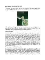 Tài liệu Định giá đúng cho thương hiệu pdf