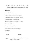 Tài liệu Đăng ký hoạt động dạy nghề đối với trường cao đẳng, trường đại học có đăng ký hoạt động dạy nghề pptx