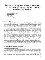 Tài liệu Ảnh hưởng của việc đưa thông tin “một chiều” và “hai chiều” đối với việc thay đổi ý kiến về một vấn đề gây tra ppt