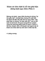 Tài liệu Khám sức khỏe định kỳ để sớm phát hiện những bệnh nguy hiểm (Phần 2) pdf