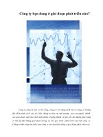 Tài liệu Công ty bạn đang ở giai đoạn phát triển nào? pptx