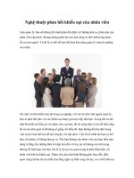 Tài liệu Nghệ thuật phản hồi khiếu nại của nhân viên docx