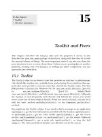 Tài liệu Introduction to Java: 15 Toolkit and Peers ppt