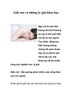 Tài liệu Giấc mơ và những lý giải khoa học pdf