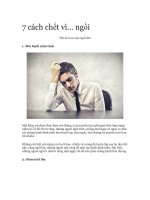 7 cách chết vì ngồi 