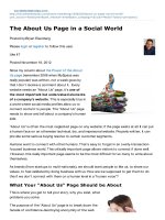 The about us page in a social world 