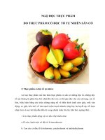 Tài liệu NGỘ ĐỘC THỰC PHẨM DO THỰC PHẨM CÓ ĐỘC TỐ TỰ NHIÊN SẴN CÓ docx