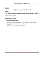 Thiết kế mạch đo và hiển thị tốc độ