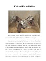 Tài liệu Kinh nghiệm nuôi nhím doc