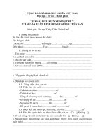 Tài liệu Tờ khai về điều kiện vệ sinh thú y cơ sở pdf