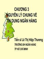 Tài liệu CHƯƠNG 3: NGUYÊN LÝ CHUNG VỀ TÍN DUNG NGÂN HÀNG docx