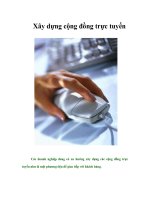 Tài liệu Xây dựng cộng đồng trực tuyến doc