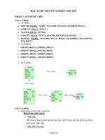 Tài liệu ĐÁP ÁN ĐỀ THI TỐT NGHIỆP NĂM 2007 doc