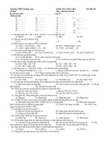 Tài liệu KIỂM TRA CHẤT LƯỢNG CUỐI HỌC KỲ MÔN HÓA HỌC LỚP 10 - Đề số 3 docx