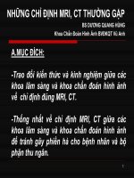 Tài liệu NHỮNG CHỈ ĐỊNH MRI, CT THƯỜNG GẶP doc
