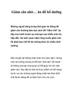 Tài liệu Giảm cân nhờ… ăn đồ bổ dưỡng pdf